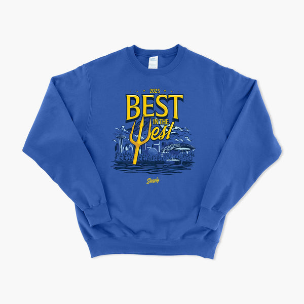 Best In the West 2025 Seattle Baseball Royal Crewneck