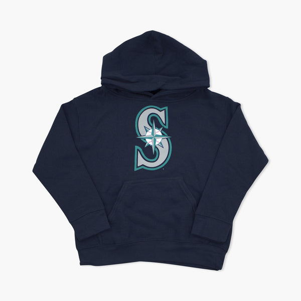 Seattle Mariners Basic Primary Logo Navy Hoodie - Youth