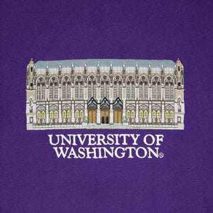 Washington Huskies Suzzallo Library Purple Embroidered Crewneck