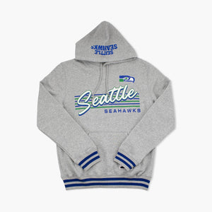 Seattle Seahawks Throwback Grey Script Hoodie