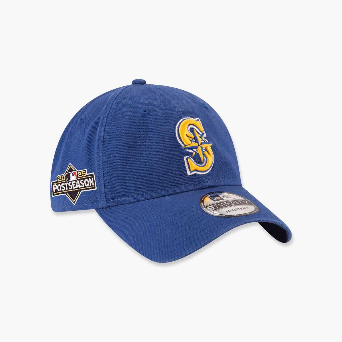 Seattle Mariners Royal 2025 Postseason Side Patch Adjustable Hat