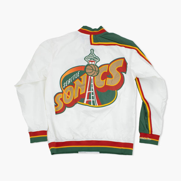 Seattle SuperSonics 1996 Home White Warm Up Jacket