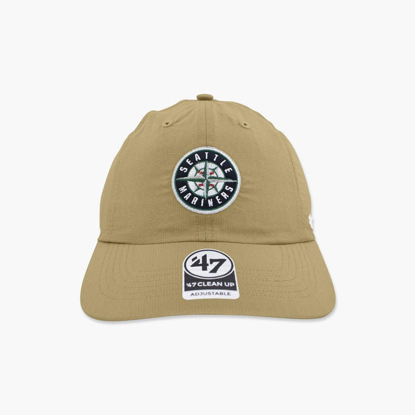 Seattle Mariners Khaki Nylon Clean Up Adjustable Hat