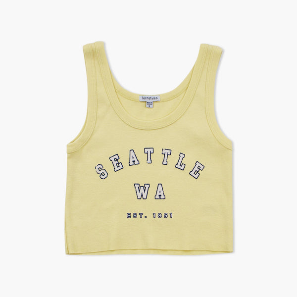 Alone Ribbed Lemon Seattle Womens Tank Top