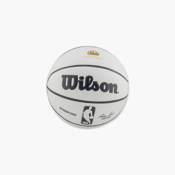 Seattle SuperSonics Skyline Logo Autograph Mini Basketball
