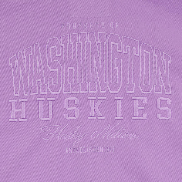 Washington Huskies Women's Lavender Embroidered Canvas Jacket