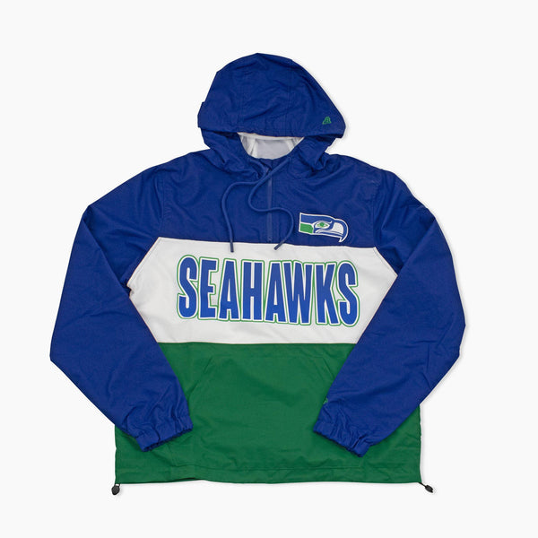 Seattle Seahawks Retro 1/4 Zip Windbreaker Jacket
