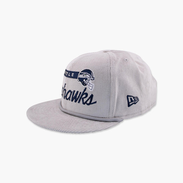 Seattle Seahawks Grey Script Corduroy Snapback