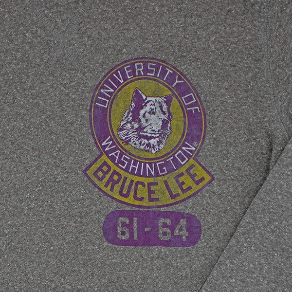Washington Huskies Bruce Lee Student Grey Crewneck