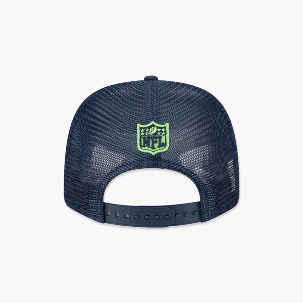 Seattle Seahawks Super Bowl LX Champions Side Patch Navy Trucker Snapback