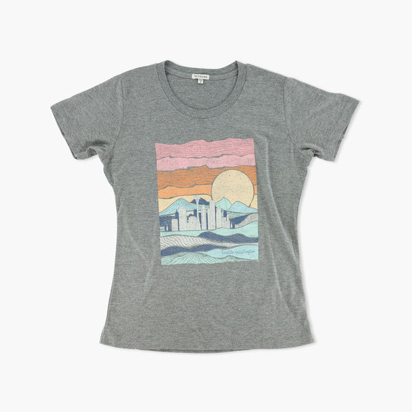 Sordid Heathered Grey Seattle Womens T-Shirt