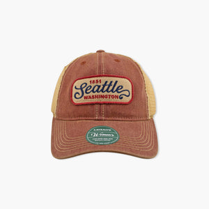 Rounded Rectangle Cardinal Seattle Womens Trucker Hat