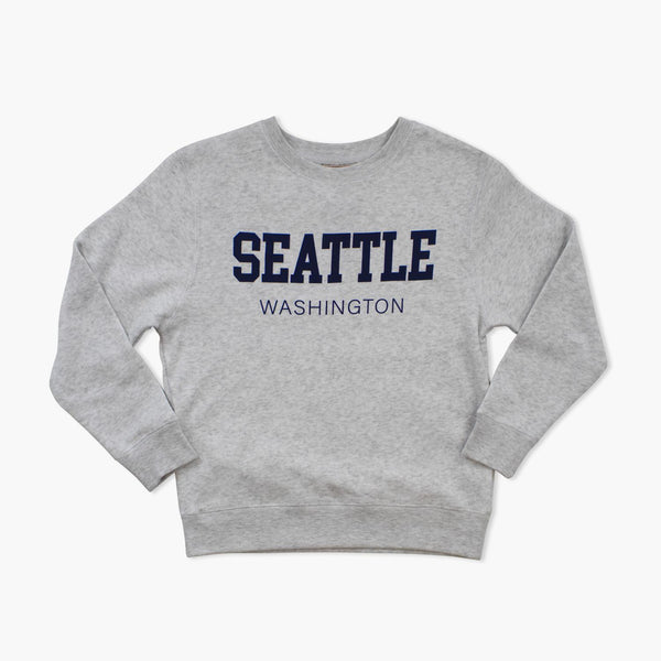 Parisian Athletic Heather Seattle Youth Crewneck