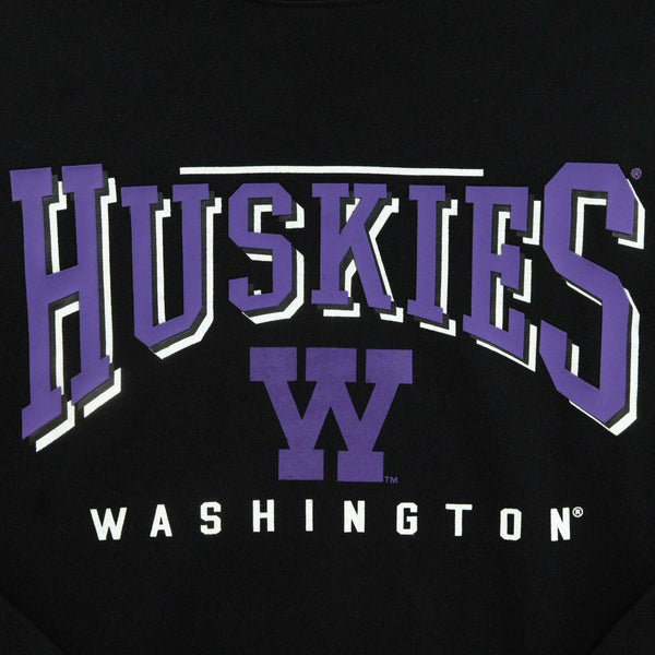 Washington Huskies Arch Black Crewneck
