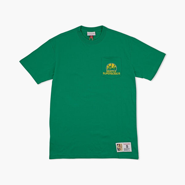 Seattle SuperSonics Green Skyline Premium Pocket T-Shirt