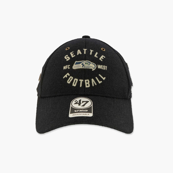 Seattle Seahawks Navy Academy Wool MVP Adjustable Hat