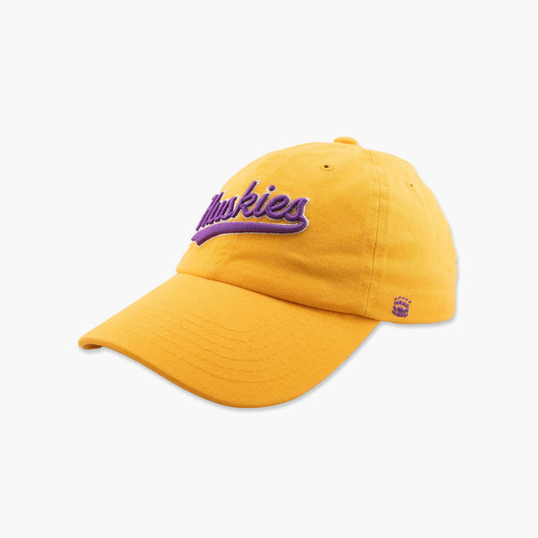 Washington Huskies Retro Script Gold Adjustable Hat