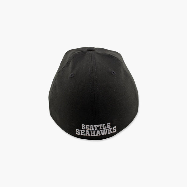 Seattle Seahawks Throwback Logo Black Stretch Fit Hat