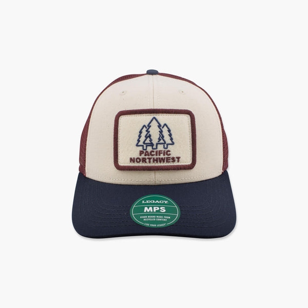 Champ Stone/Navy/ Maroon Pacific Northwest Trucker Hat