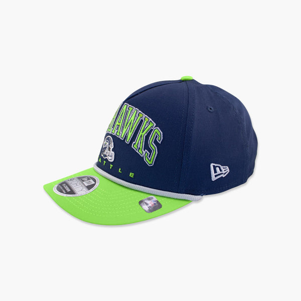 Seattle Seahawks Navy Helmet Curved Bill Snapback