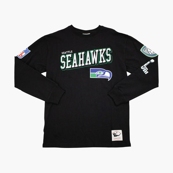Seattle Seahawks Milestones Black Long Sleeve T-Shirt
