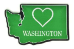 WA Heart Cutout Acry Magnet(H)