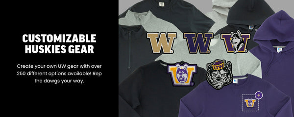 Customizable Huskies Hear - Create your own UW Gear with over 250 different options available! Rep the daws your way.