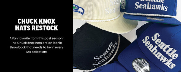 Chuck Knox Hats Restock - A Fan favorite from this past season! The Chuck Knox hats are an iconic throwback that needs to be in every 12's collection!