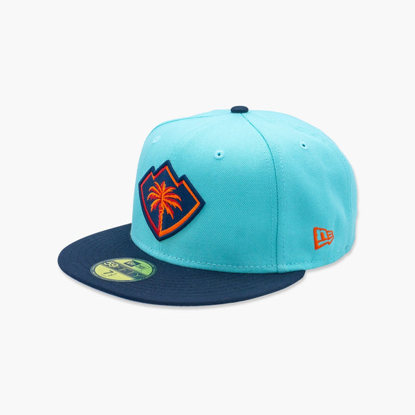 Coachella Valley Firebirds Palm Tree Ice Blue Fitted Hat