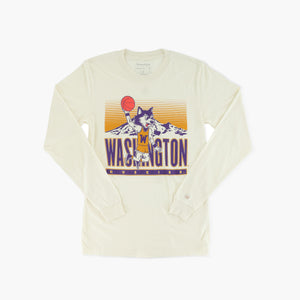 Washington Huskies Dunking Mascot Long Sleeve T-Shirt