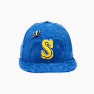 Seattle Mariners Corduroy Letterman Pin Fitted Hat