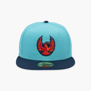 Coachella Valley Firebirds Primary Logo Ice Blue Fitted Hat