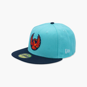 Coachella Valley Firebirds Primary Logo Ice Blue Fitted Hat