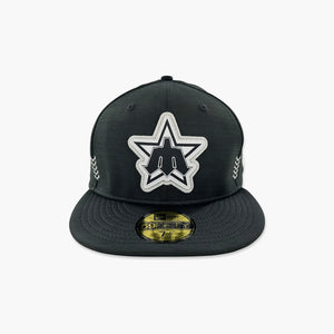 Seattle Mariners 2024 Clubhouse Star Logo Black & White Fitted Hat