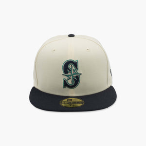 New Era Seattle Mariners Cream/Navy Fitted Hat