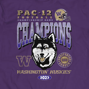 Washington Huskies 2023 Pac-12 Champions Dawgs On Top T-Shirt
