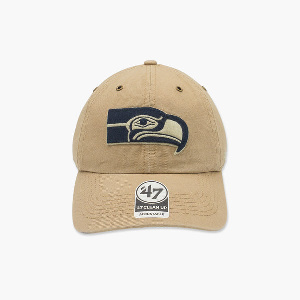 Seattle Seahawks Khaki Overton Clean Up Adjustable Hat