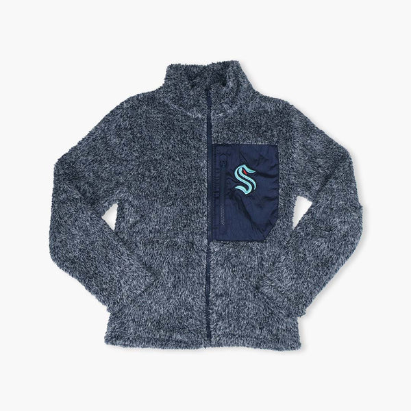 Seattle Kraken Navy Teddy Youth Fleece