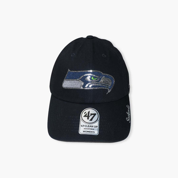 Seattle Seahawks Clean Up Sparkle Team Women's Navy Hat