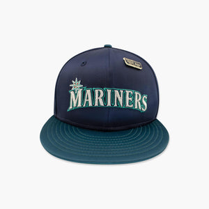 Seattle Mariners Navy Blue Satin Fitted