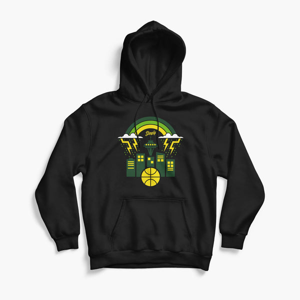 Storming Buckets Black Hoodie