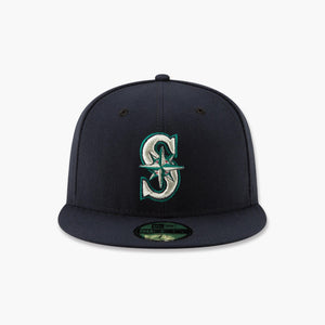 Seattle Mariners Navy 2025 Postseason Side Patch Fitted Hat