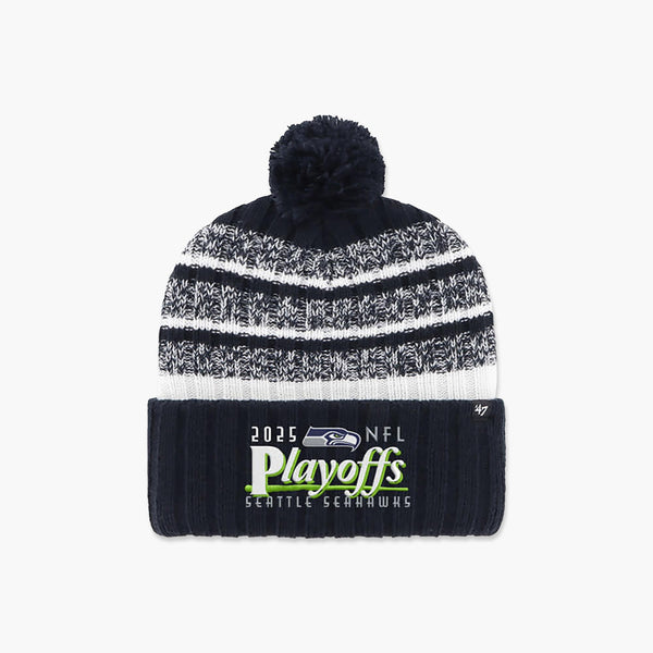 Seattle Seahawks 2025 NFC Playoffs Participant Navy Beanie