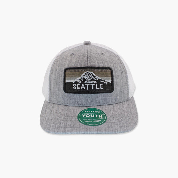 Tonal Horizon Melange Grey/White Seattle Youth Trucker Hat