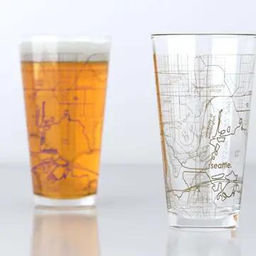 UW College Town Pint Glass Pair