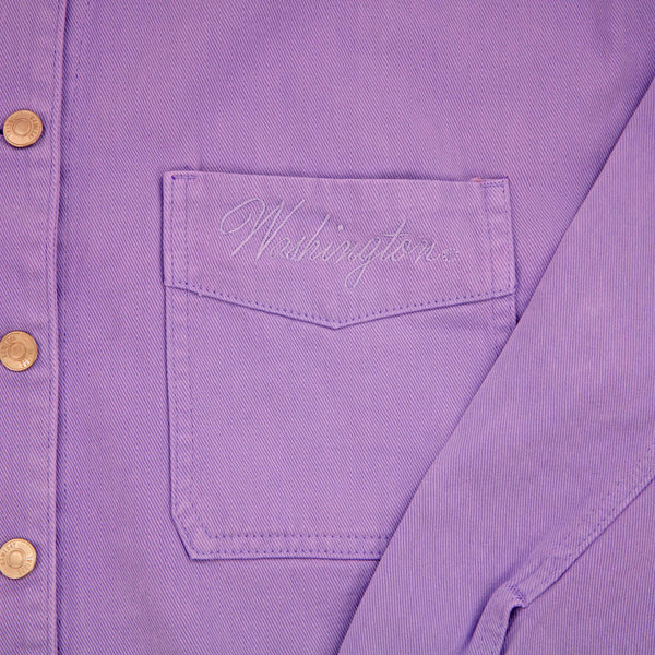 Washington Huskies Women's Lavender Embroidered Canvas Jacket