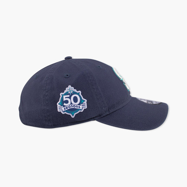 Seattle Mariners 50th Anniversary Patch Navy Adjustable Hat