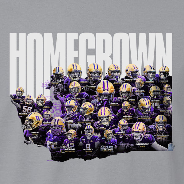 Washington Huskies "Homegrown" Say Who Project Grey T-Shirt