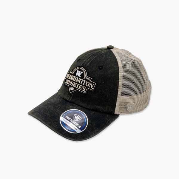 Washington Huskies State Badge Unstructured Trucker Hat