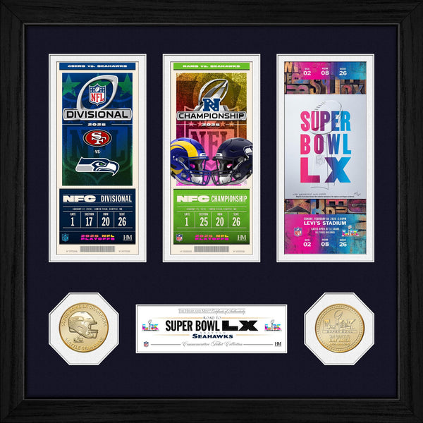Seattle Seahawks Road to the Super Bowl Ticket Bronze Coin Photo Mint